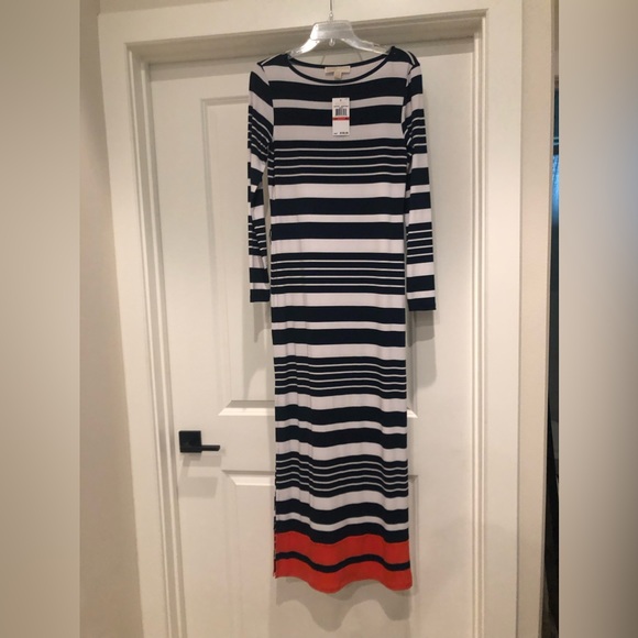 MICHAEL KORS JERSEY Long Sleeve Maxi Dress NWT size-XS